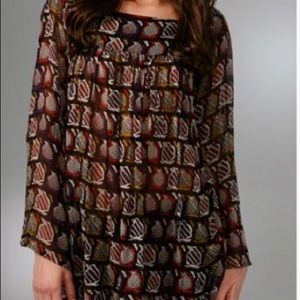 WINTER KATE Grace Vintage Silk Geometric Tunic